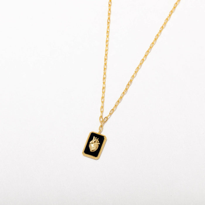 Anatomical Heart Pendant Necklace - Gold or Sterling Plate