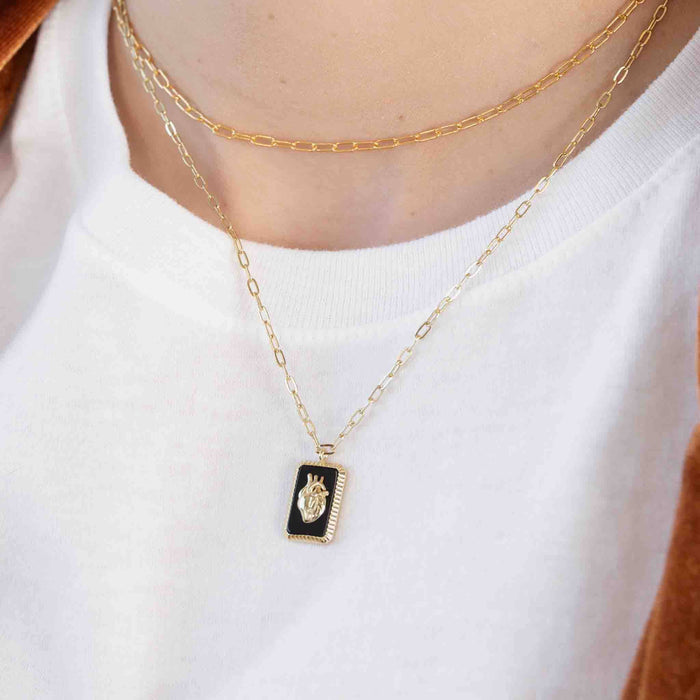 Anatomical Heart Pendant Necklace - Gold or Sterling Plate