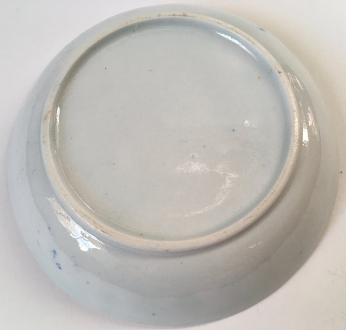 Antique English Blue & White transfer printed willow pattern Saucer / Bowl c.1850
