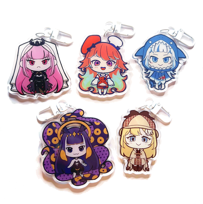 Hololive EN Gen 1 | Acrylic Keychains