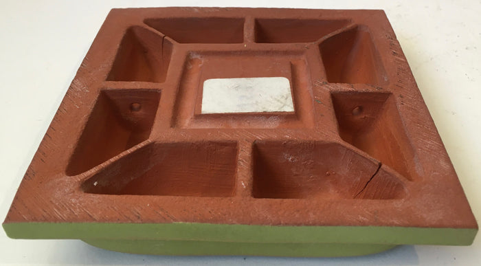 Kalahari Pottery (South African) Ceramic tile / ashtray -  Studio Art Pottery - pale green