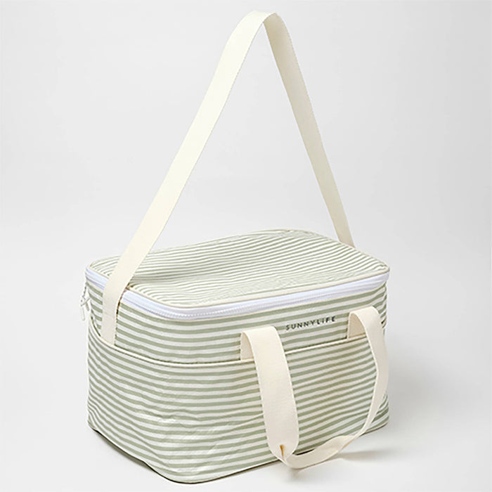 Light Cooler Bag La Palma Sage Stripe - The Preppy Bunny
