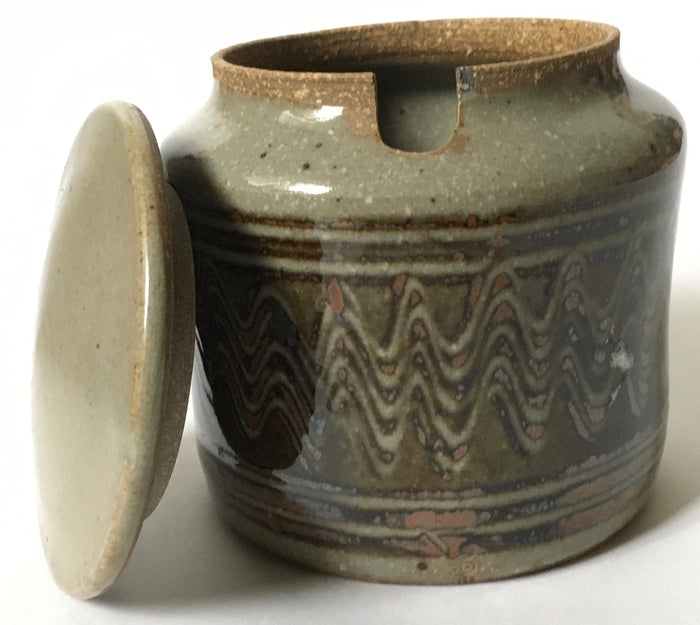 Mantenga Crafts Center 10 cm Covered Sugar Pot (Swaziland) Hand Made Stoneware -  Bill Van Gilder