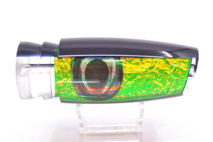 Moyes Lures Green Dichro Black Back Taxi Eyes Large Plunger 14" 8.2oz