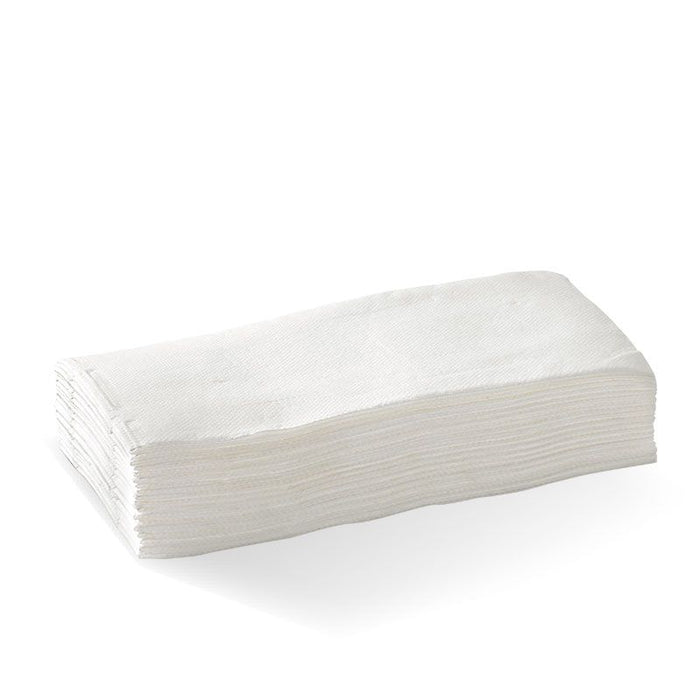 NAPKIN DINNER 2PLY WHITE GT FOLD 400X400MM (CT500)