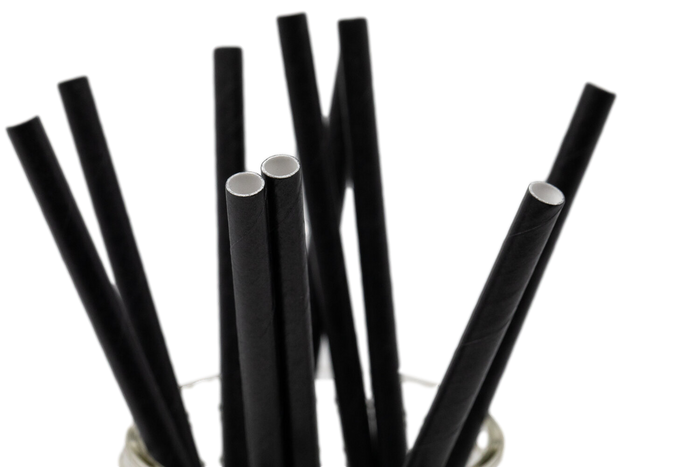 Paper Cocktail Straw - Black
