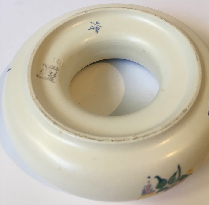 Poole Pottery shape 186 posy vase #1 Traditional Flowers Pattern Hand Painted