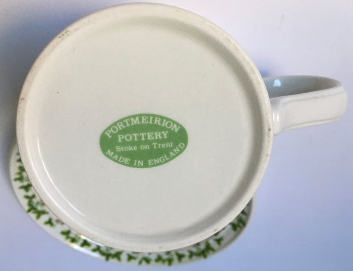 Portmeirion Pottery Summer Strawberries Dishwasher proof inglaze Decoration Cup & Saucer