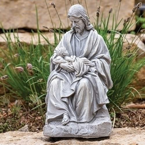 Roman Joseph's Studio Jesus Holding Baby Garden Statue 15.5"H #601323 Free Shipping