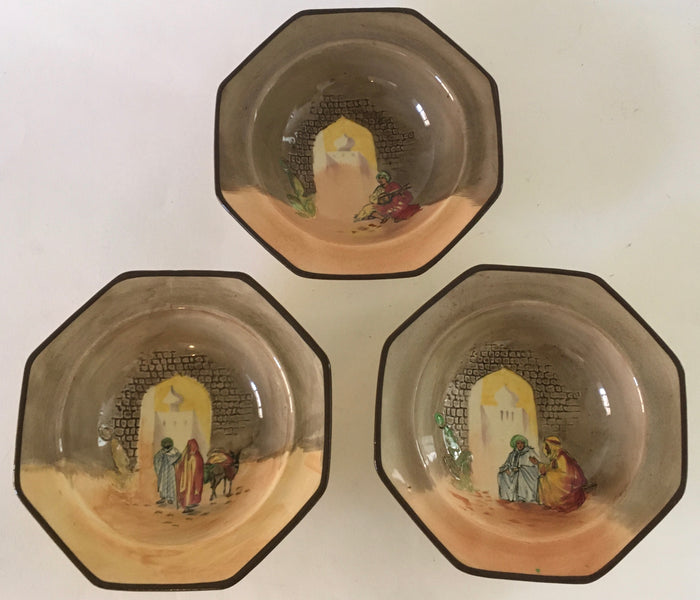 Royal Doulton 3x  small Fruit Bowls D 4945 Moorish Gateway