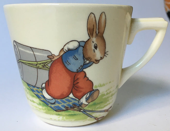 Royal Doulton Bunnykins - HW 14 Pressing Trousers HW 14R Top hat - Casino Cup - Signed BARBARA VERNON