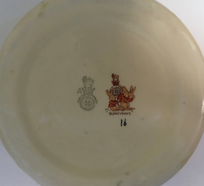 Royal Doulton Bunnykins - SF 10 Going Shopping - 15 cm baby bowl - Signed Barbara Vernon
