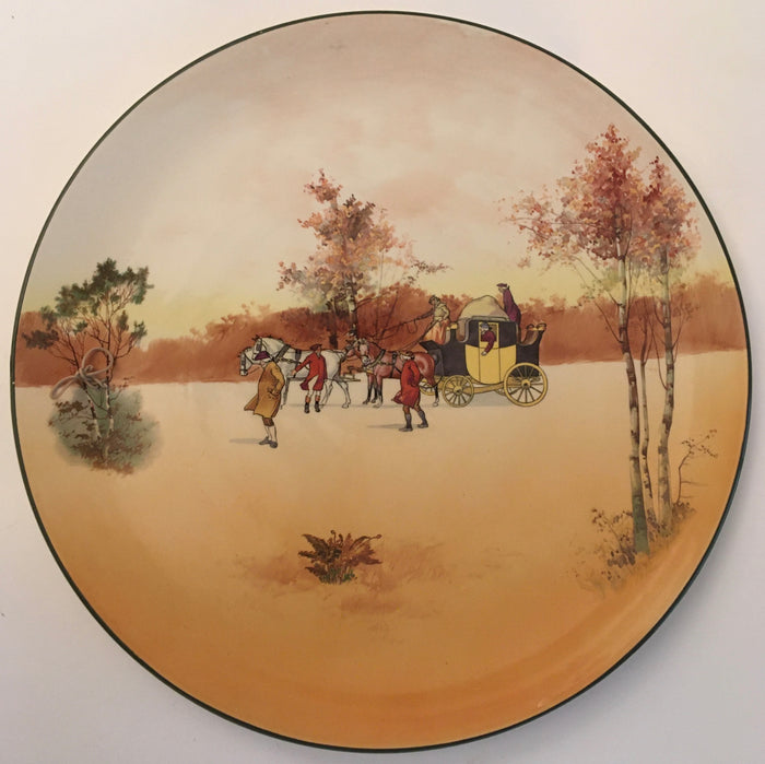 Royal Doulton "COACHING DAYS" Hunting scene charger c.1939 LARGE 39cm wall plate