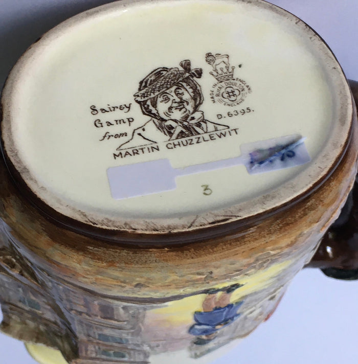 Royal Doulton Dickens Relief jug Sairey Gamp D 6395 from Martin Chuzzlewit