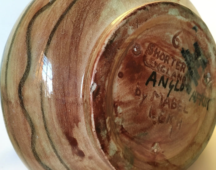 Shorter & Son MABEL LEIGH 'Anglo Afrik' Jug Hand Painted Art deco Clarice Cliff shape