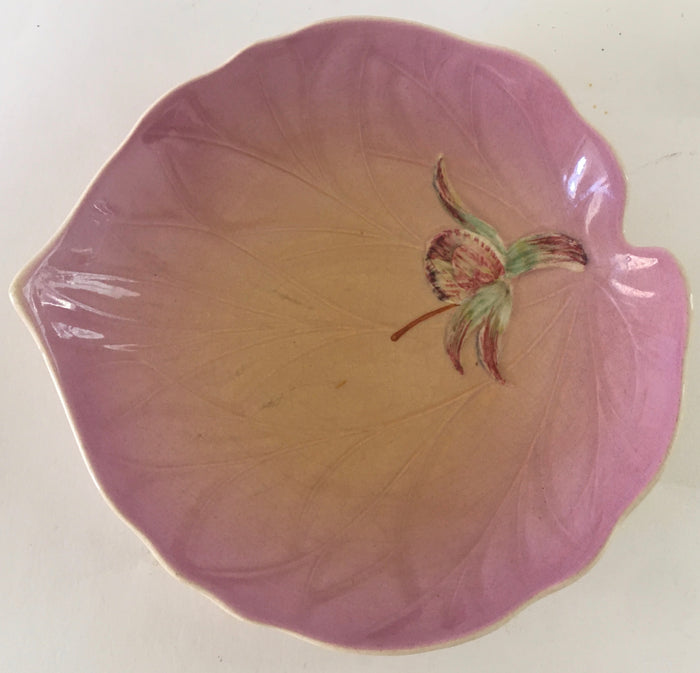 Shorter & Son relief flowers small dish Art deco Staffordshire pottery