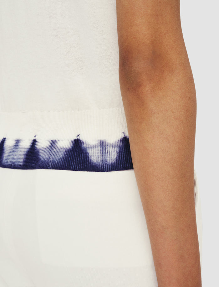 White Silk & Cotton Knit Top - Joseph