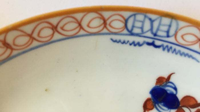 Spode 'Doll House' Pattern 488 Teabowl & Saucer early 19th century porcelain Hand Painted