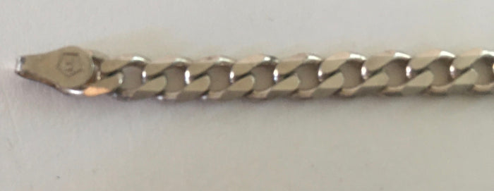 (STR1)  Sterling silver chain bracelet 925 made in italy
