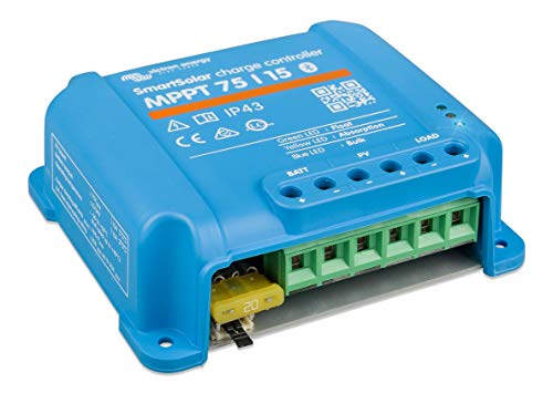 Victron SmartSolar Charge Controller with Built-in Bluetooth  MPPT 75/15  75 Volts, 15 Amps